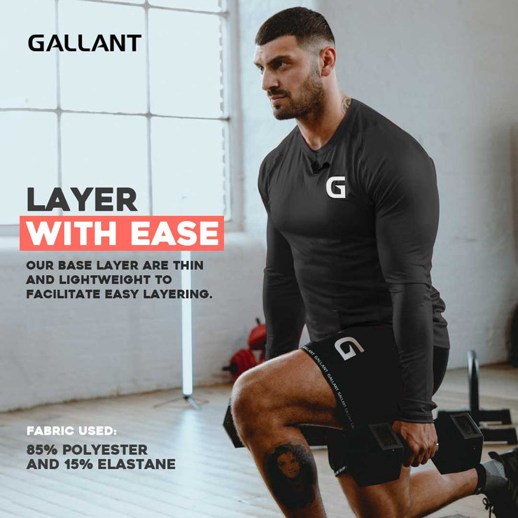 Gallant Men's Base Layer Top - Black, Layer with ease.