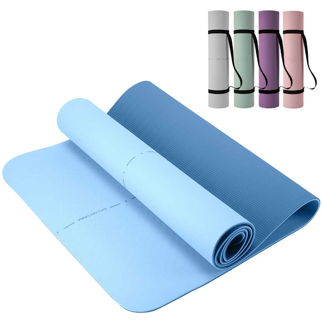 Rubber Yoga Mat Eco Friendly - TPE Exercise Mat
