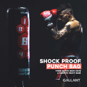 Gallant 5.5ft Free Standing Boxing Punch Bag with Target - Black Shock Proof Punch Bag.