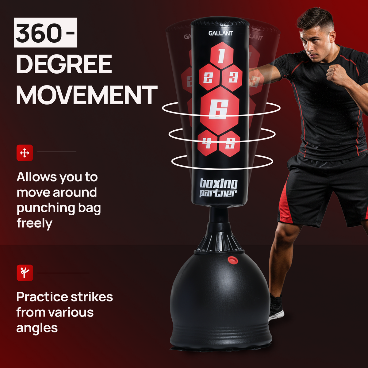 Gallant 5.5ft Free Standing Boxing Punch Bags - Heavy Punching Bags