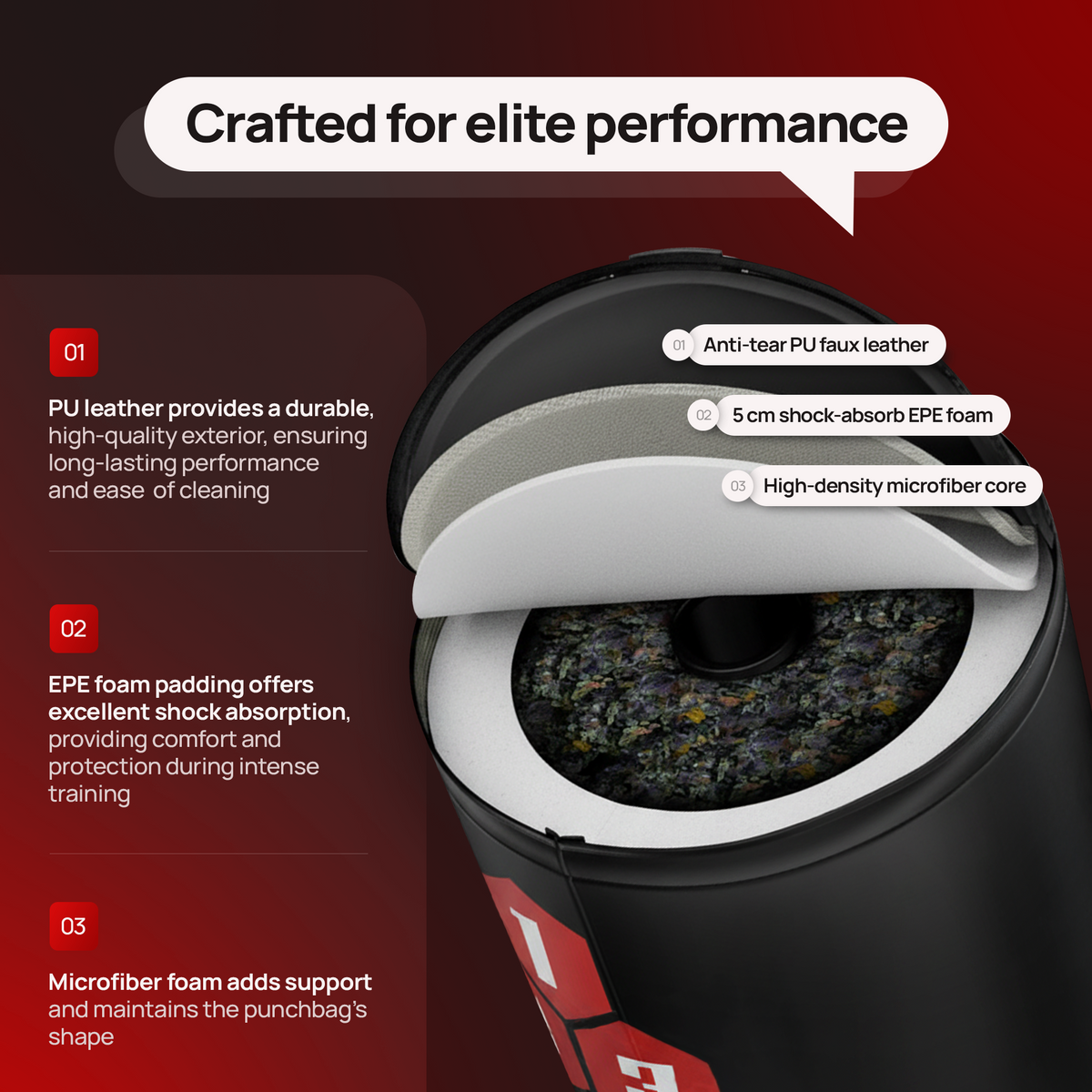 Gallant 5.5ft Free Standing Boxing Punch Bags - Heavy Punching Bags