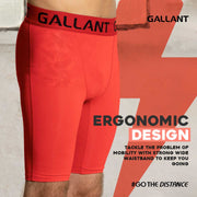 Gallant Base Layer Shorts - Red, Ergonomic design.