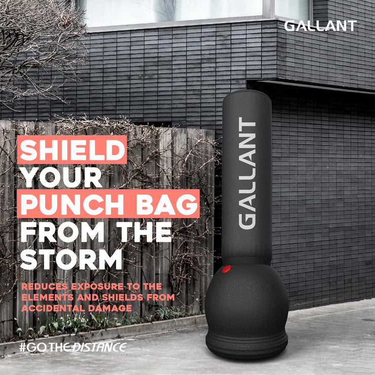 5.5ft Free Standing Punch Bag Cover - Heavy Boxing Bag Cover Waterproof with Elastic Finishing for Secure Grip.  Punch bag from the storm details.