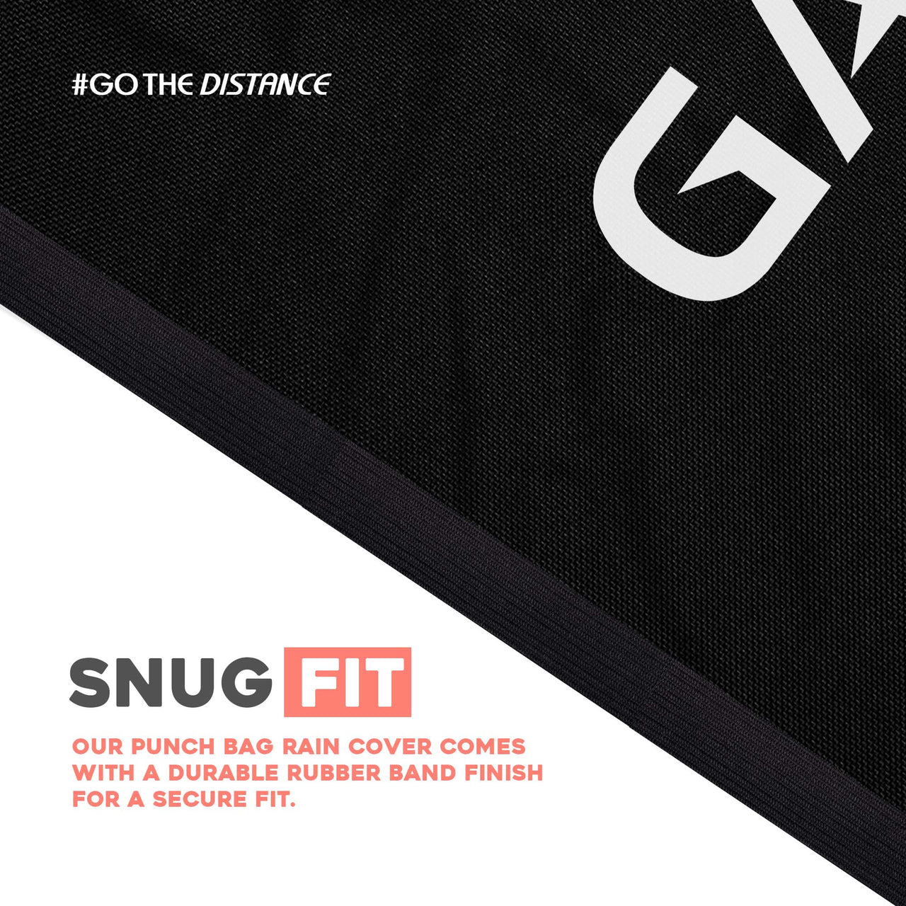 5.5ft Free Standing Punch Bag Cover - Heavy Boxing Bag Cover Waterproof with Elastic Finishing for Secure Grip. Sung fit details.