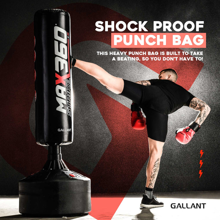 6ft Max 360 Free Standing Boxing Punch Bag Shock Proof Punch Bag.
