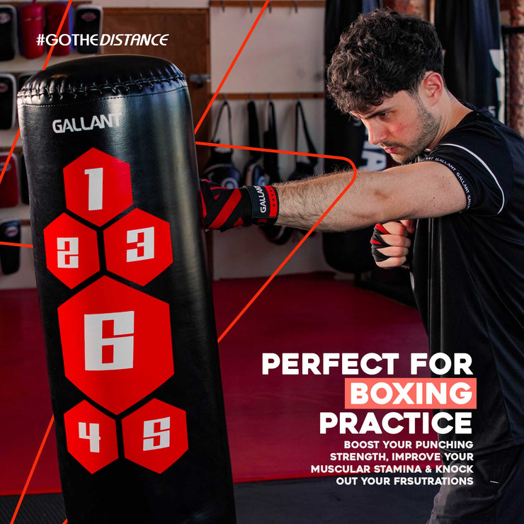 Gallant 5.5ft Free Standing Boxing Punch Bag with Target - Black Perfect For Boxing Practice.