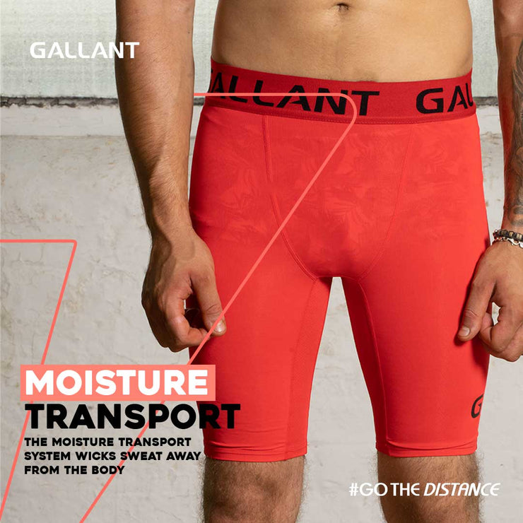 Gallant Base Layer Shorts - Red, Moisture transport.