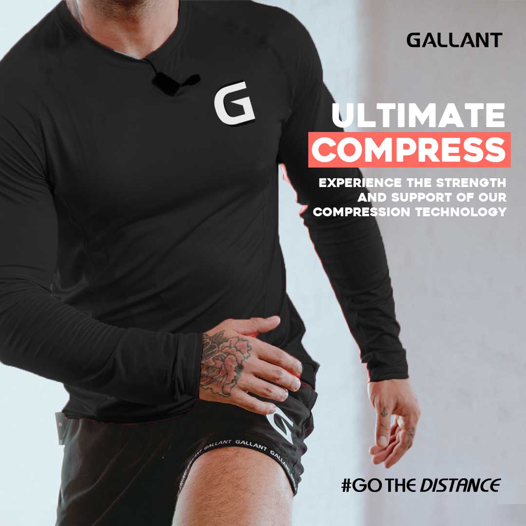 Gallant Men's Base Layer Top - Black, Ultimate compress.