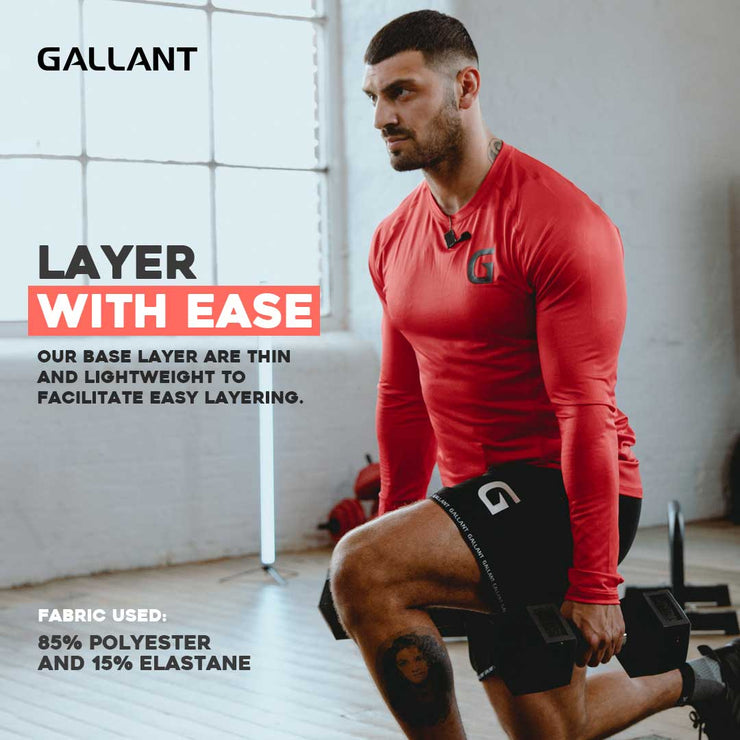 Gallant Base Layer Top - Red, Layer with ease.