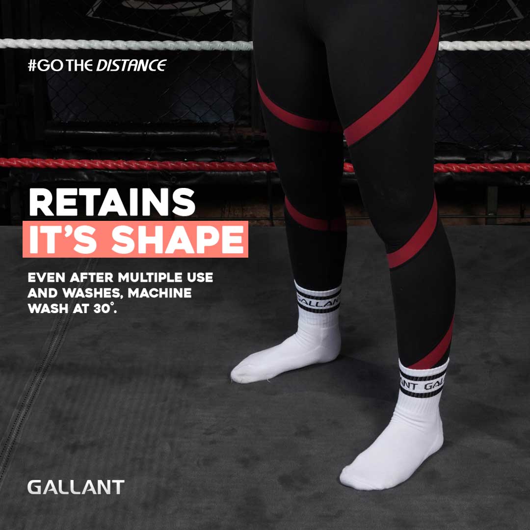 Gallant Sports Socks - 3 Pack White, retains it's shape.