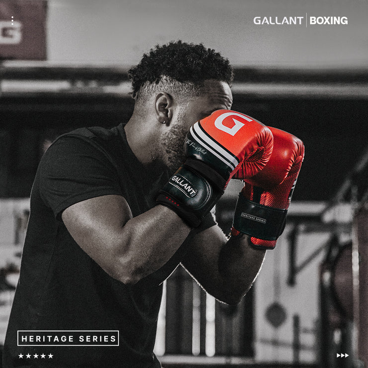 Heritage series gloves and combo pad set show the gallant boxing.
