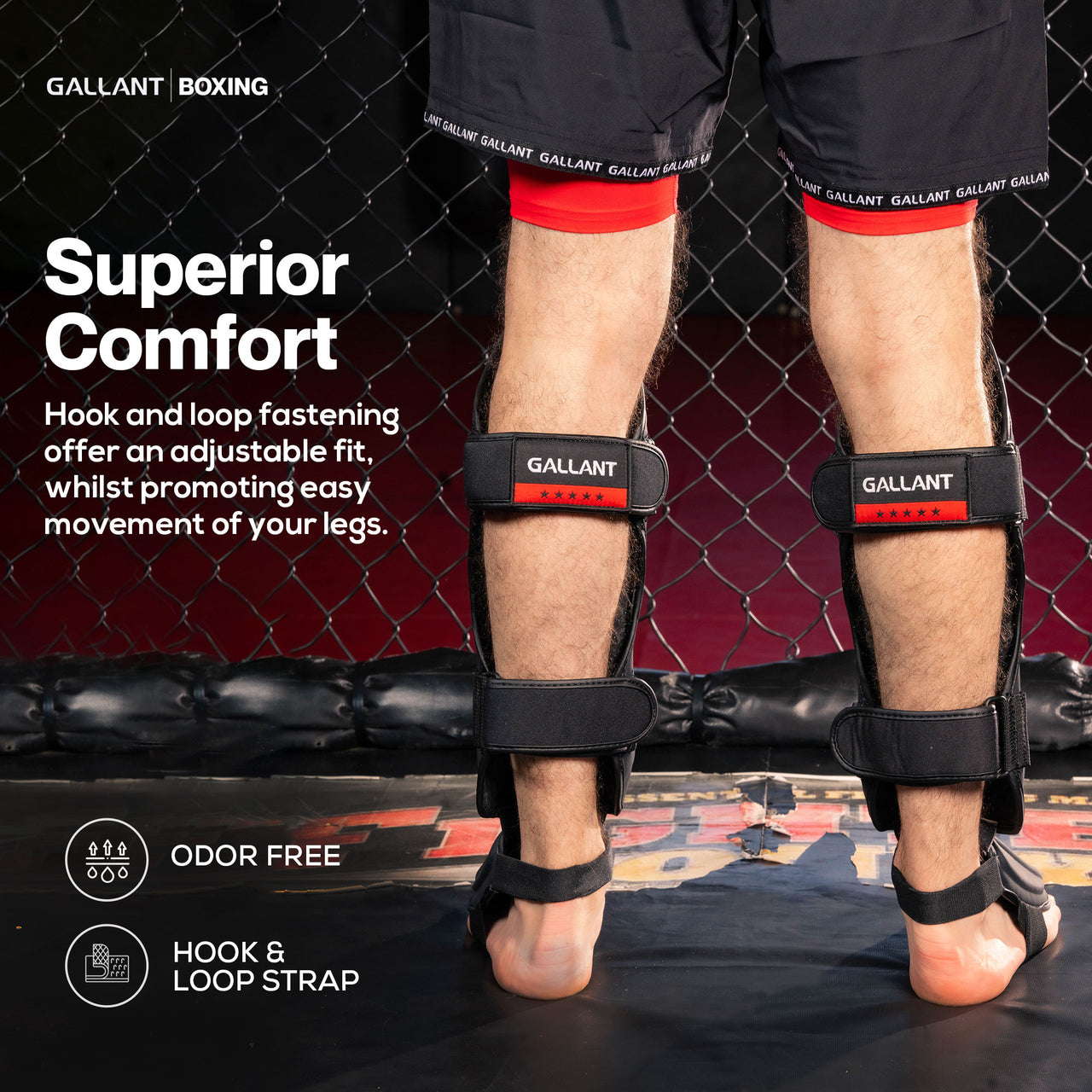 Boy Show The Gallant Heritage Muay Thai Shin Guards Use.