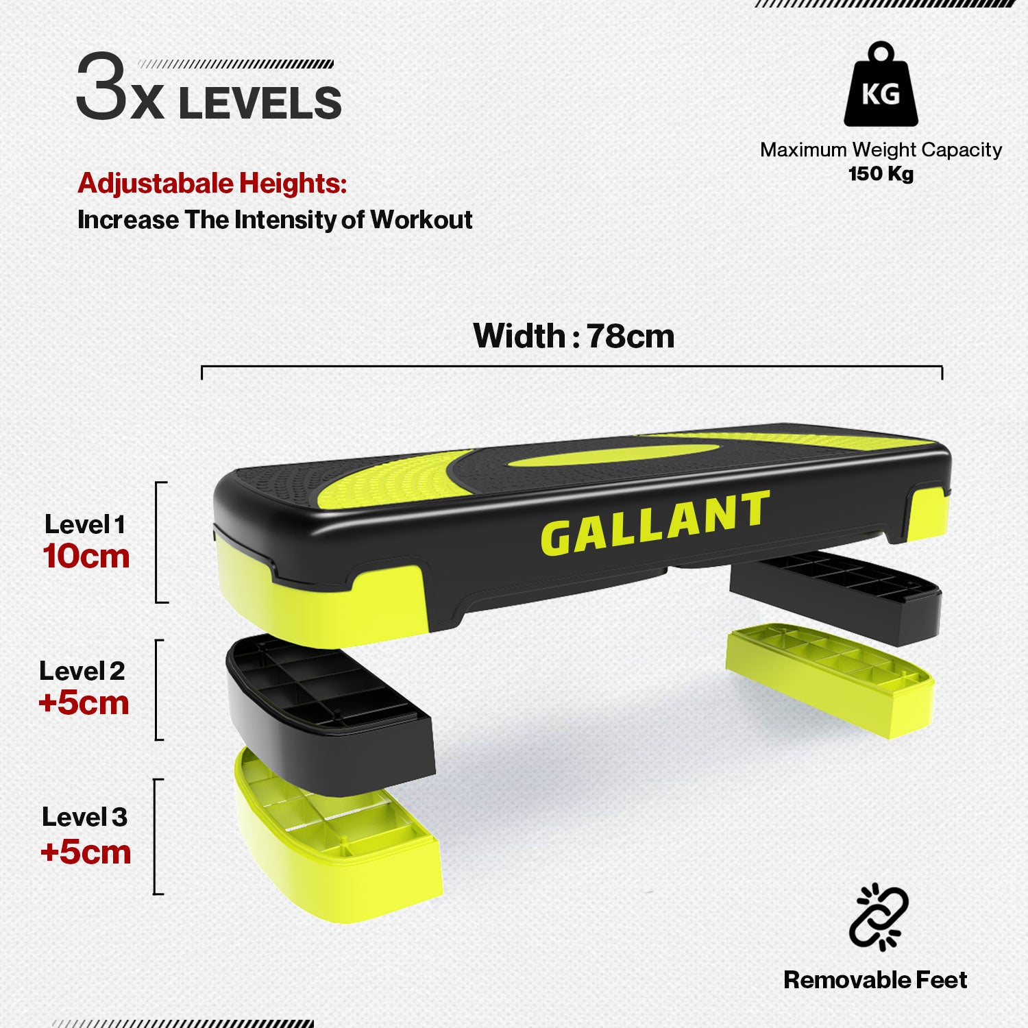 Gallant Green Aerobic stepper Excises argos cardio for sale box mini risers board adjustable 