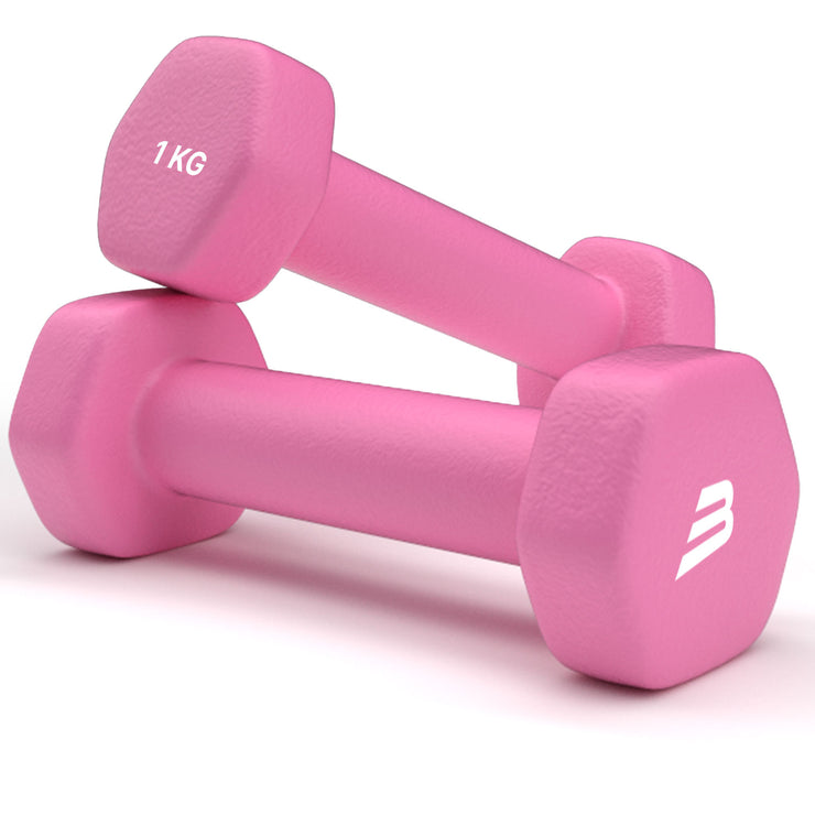 Pink bionix neoprene dumbbells set weights opti weight with rack metis hand fitness mad argos hex umi neo basics.