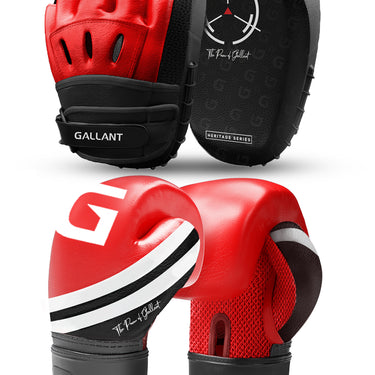 Heritage series boxing gloves and combo mitt pads set red argos with padding knuckle for mitts everlast punching.