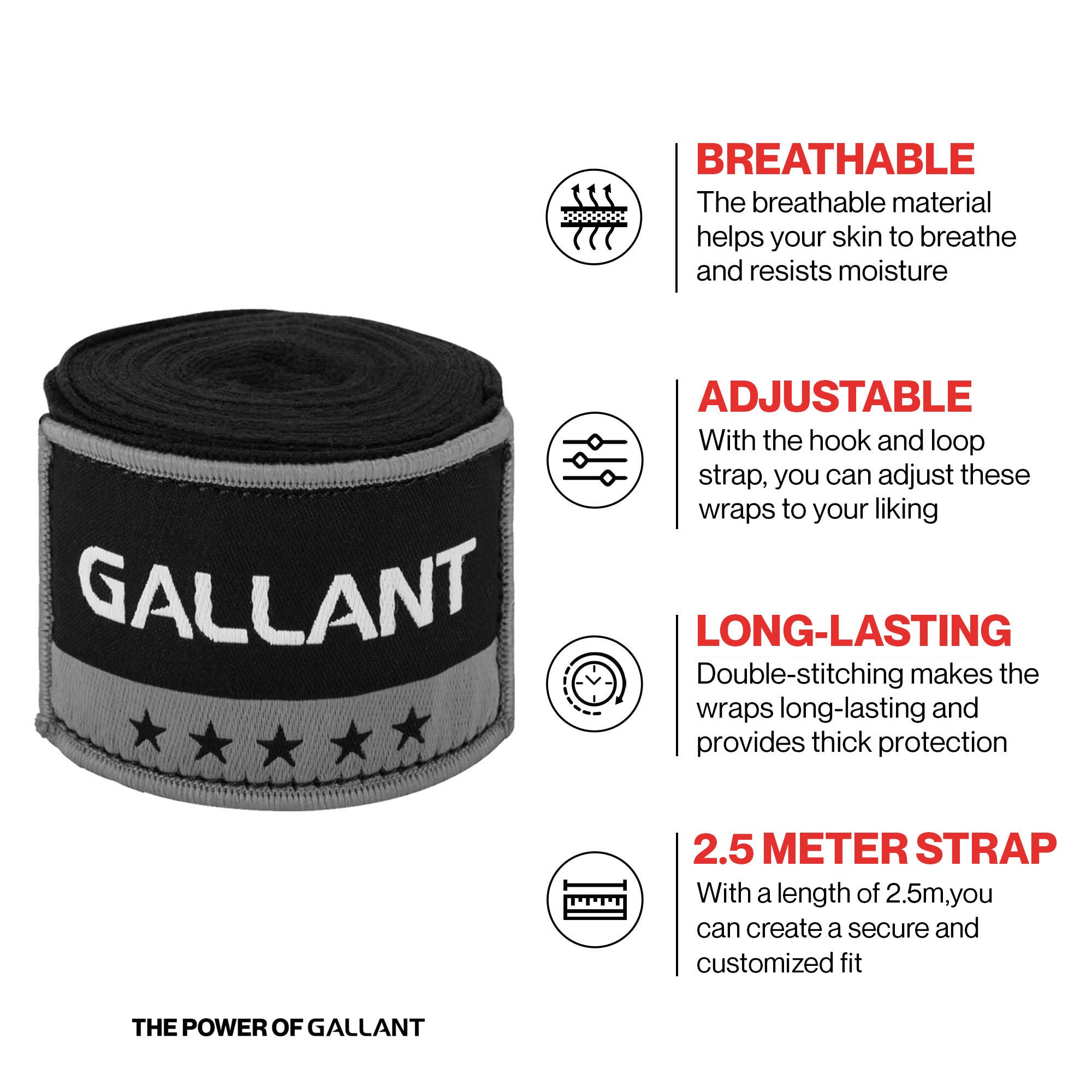 Gallant heritage boxing hand wraps gray wrist muay thai best gloves tape for hans gel gym .