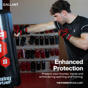Boy show the gallant heritage boxing hand wraps protection.
