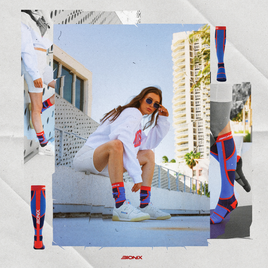 Girl Show The Product CSX 2.0 Hybrid Lapis Blue - Running Compression Socks