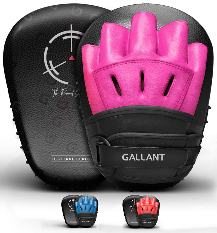Gallant pink boxing pads gloves and focus mitts punching kickboxing set kick shin training