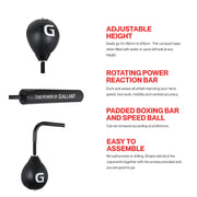 Gallant free standing speed ball product feature details.
