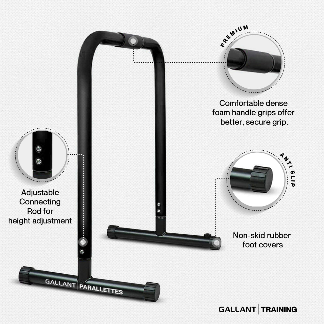 Gallant Parallette Dip Bars Training.