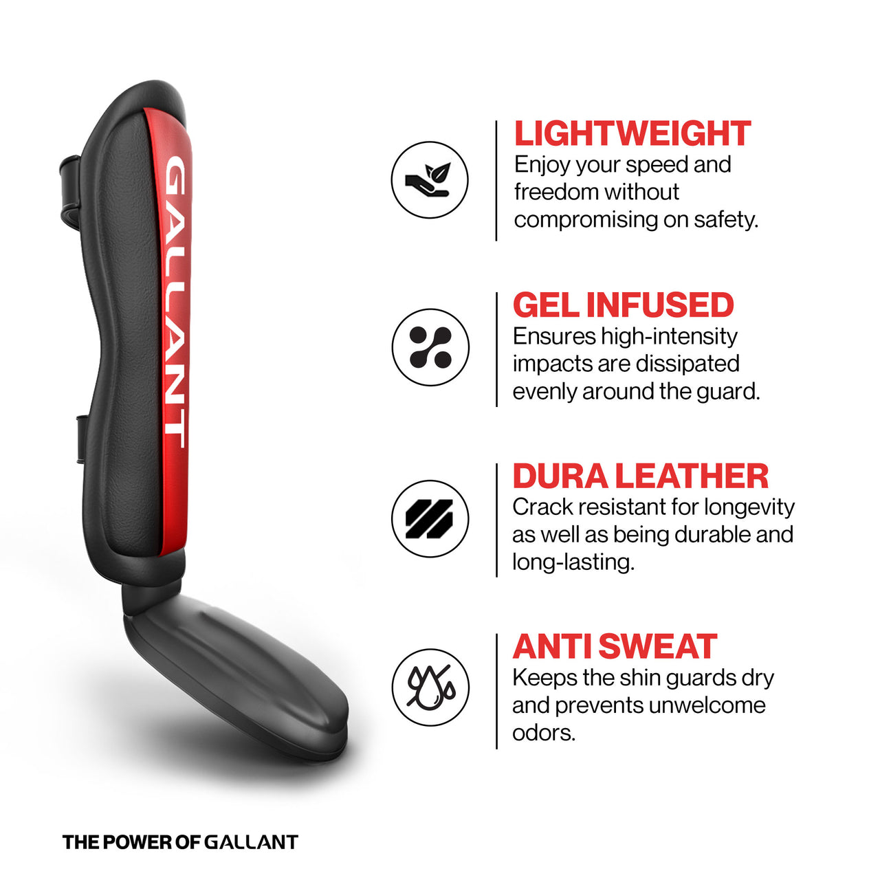 Gallant Heritage Muay Thai Shin Guards Feature Details.